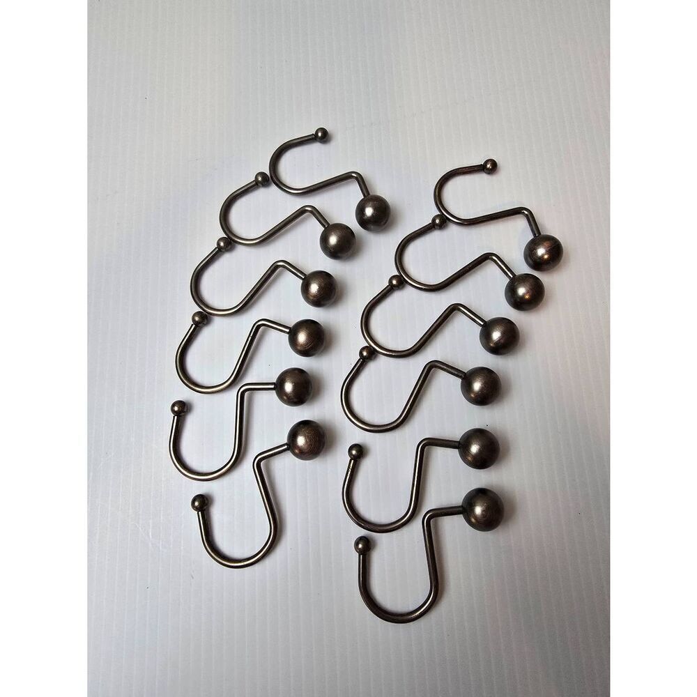 Shower curtain hooks Set of 12